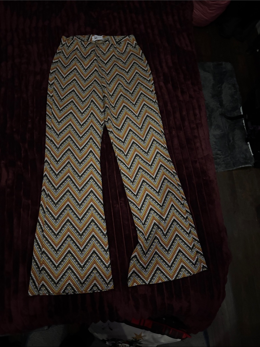 Patterned Flared Pants